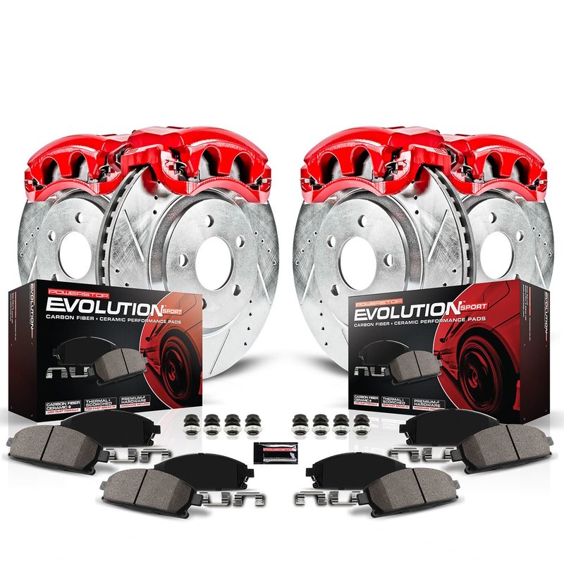 PowerStop KC1047 Disc Brake Kit - Front and Rear