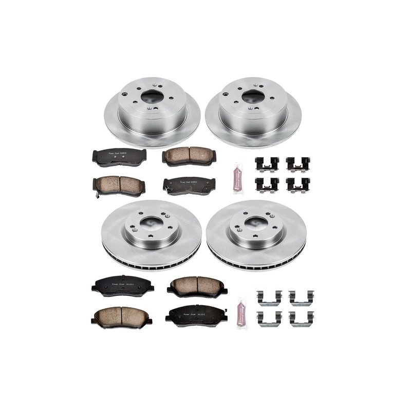 PowerStop KOE4116 Disc Brake Kit - Front and Rear