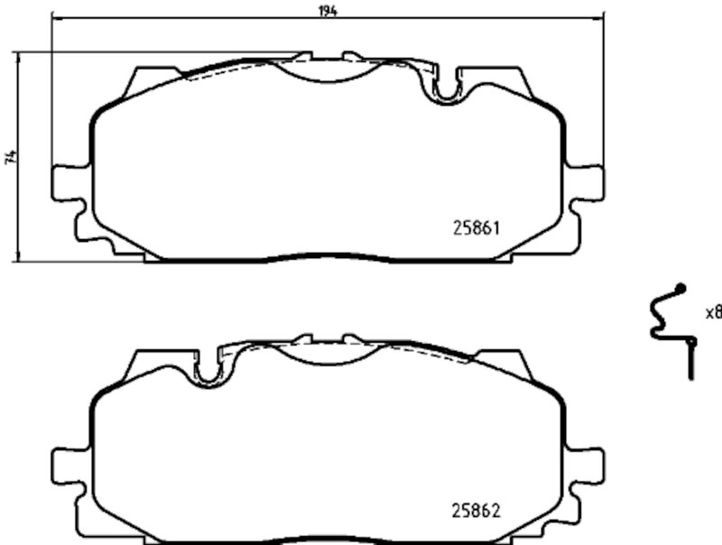 Pagid 355021641 Disc Brake Pad Set - Front