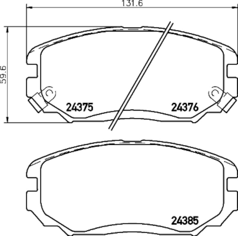 Pagid 355036291 Disc Brake Pad Set - Front