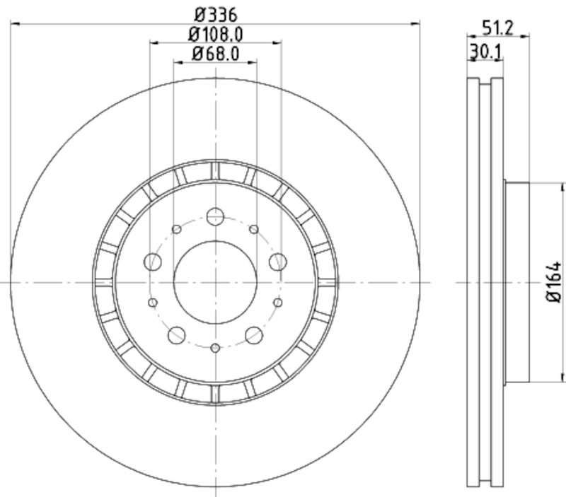 Pagid 355110592 Disc Brake Rotor - Front