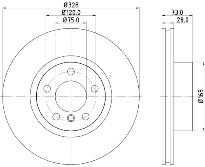 Pagid 355119532 Disc Brake Rotor - Front