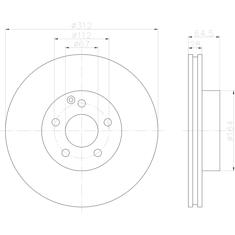 Pagid 355122512 Disc Brake Rotor - Front