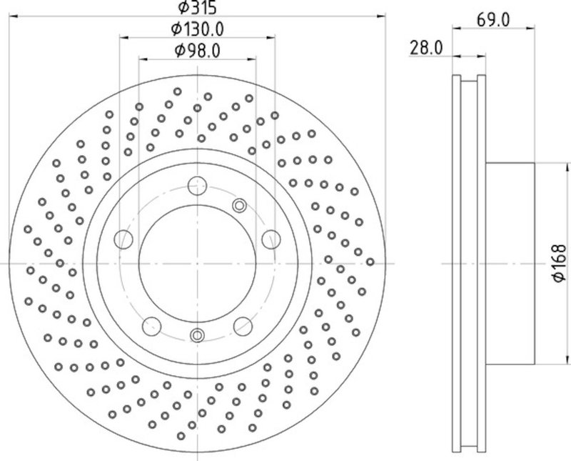 Pagid 355125051 Disc Brake Rotor - Front Left