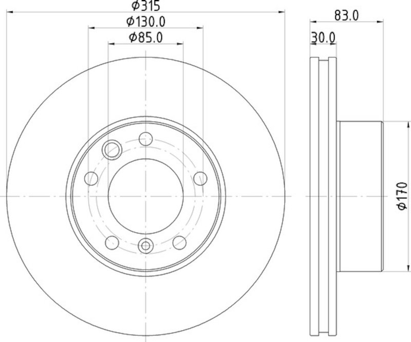 Pagid 355132152 Disc Brake Rotor - Front