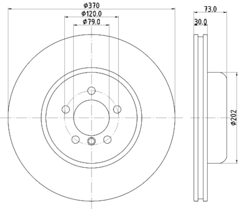 Pagid 355132801 Disc Brake Rotor - Front