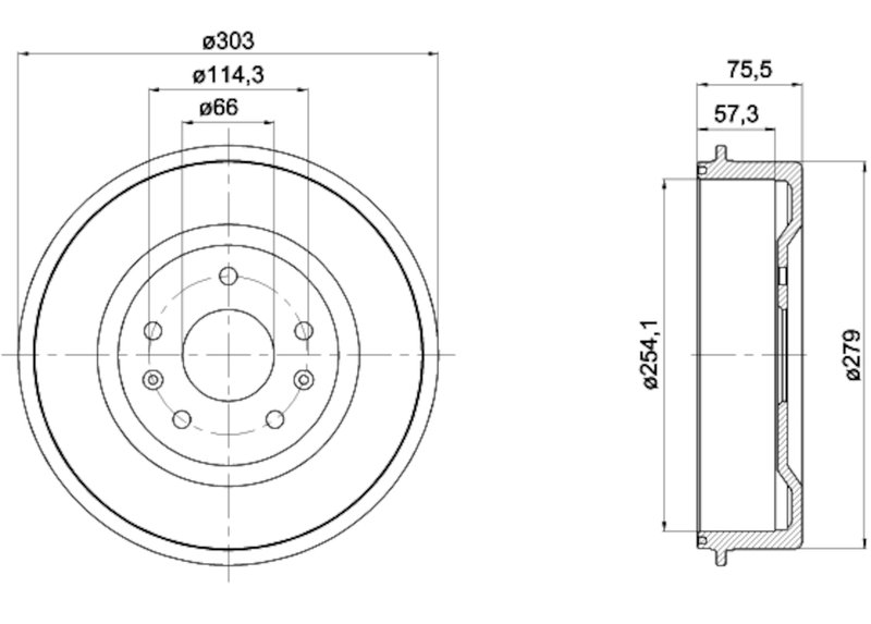 Pagid 355301731 Brake Drum - Rear