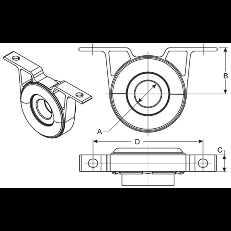 BGMG 5017407 Drive Shaft Center Support Bearing