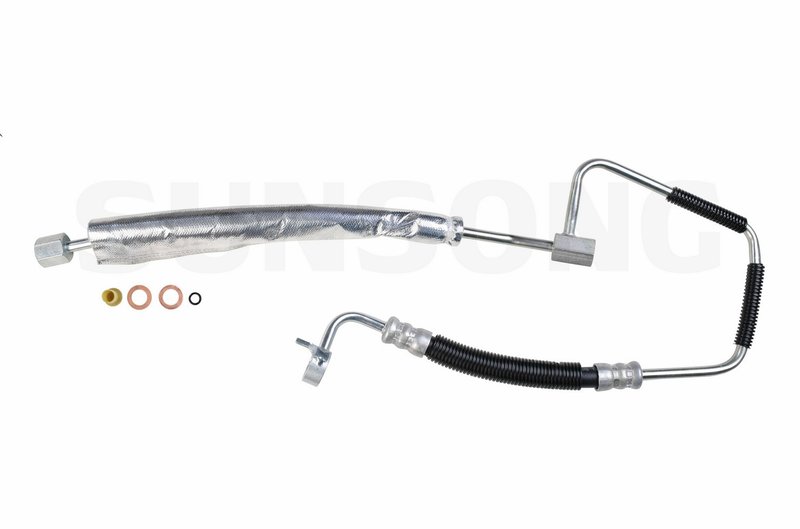Sunsong 3401073 Power Steering Pressure Line Hose Assembly - From Pump or To Pipe From Gear