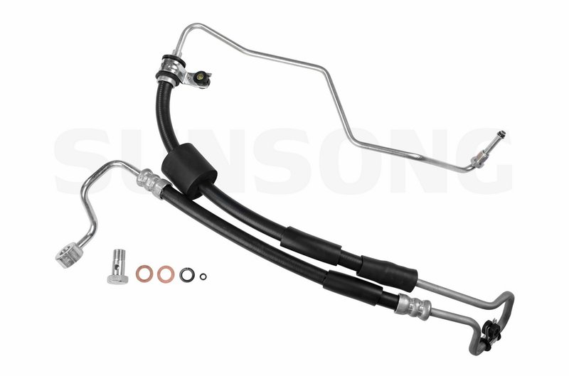 Sunsong 3401114 Power Steering Pressure Line Hose Assembly - Pump To Rack