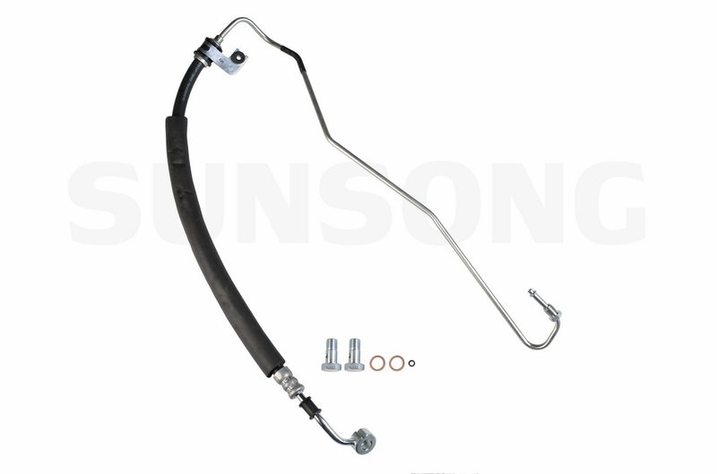 Sunsong 3401118 Power Steering Pressure Line Hose Assembly - Pump To Rack
