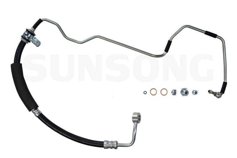 Sunsong 3401124 Power Steering Pressure Line Hose Assembly - Pump To Rack
