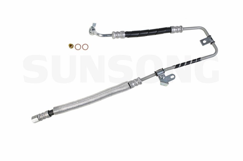 Sunsong 3401162 Power Steering Pressure Line Hose Assembly - From Pump