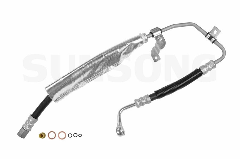Sunsong 3401185 Power Steering Pressure Line Hose Assembly - From Pump