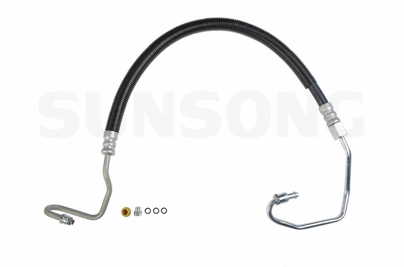 Sunsong 3401372 Power Steering Pressure Line Hose Assembly - Pump To Hydroboost