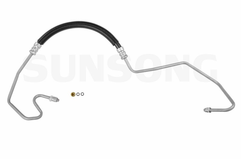 Sunsong 3401374 Power Steering Pressure Line Hose Assembly - Hydroboost To Gear