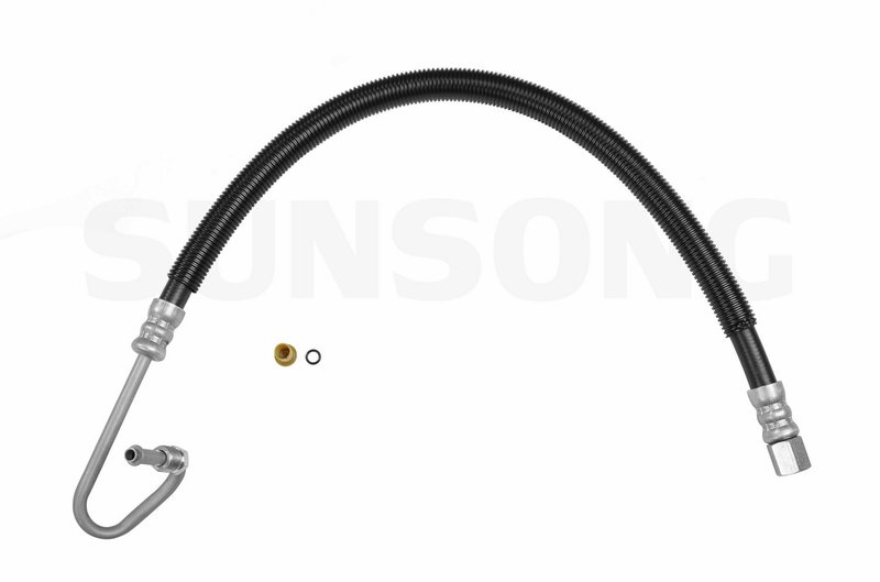 Sunsong 3401395 Power Steering Pressure Line Hose Assembly - Hydroboost To Gear