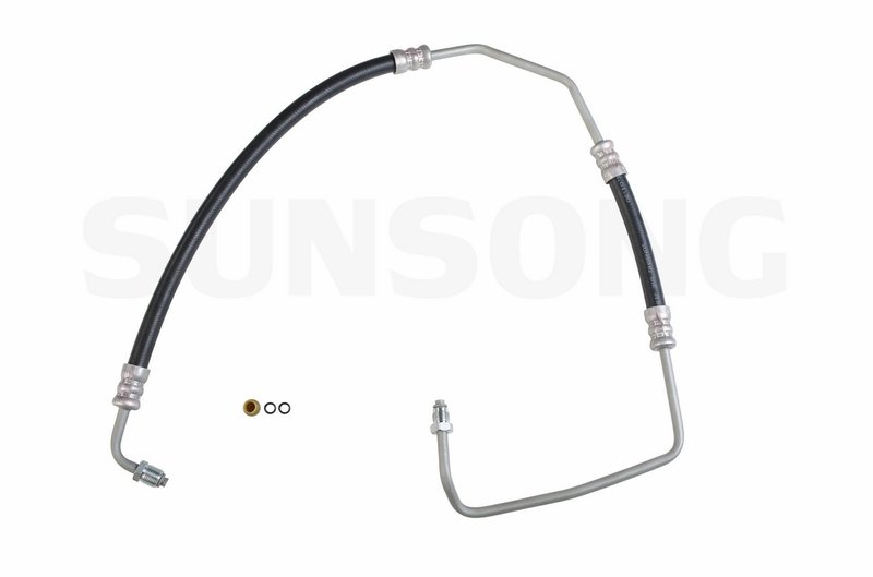 Sunsong 3401569 Power Steering Pressure Line Hose Assembly - To Gear From Hydraulic Fan Motor