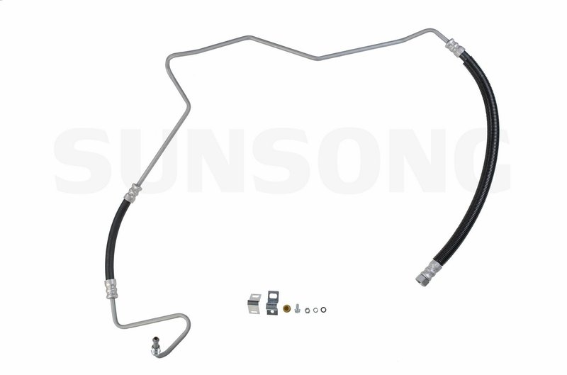 Sunsong 3401751 Power Steering Pressure Line Hose Assembly - Pump To Hydroboost, Pump To Hydroboost (Lower) or Skid Control To Hydroboost