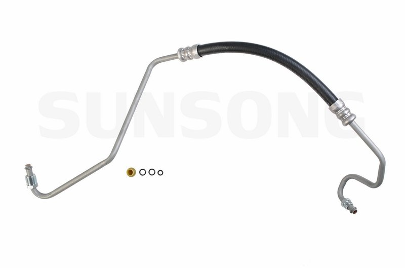 Sunsong 3401897 Power Steering Pressure Line Hose Assembly - Pump To Hydroboost