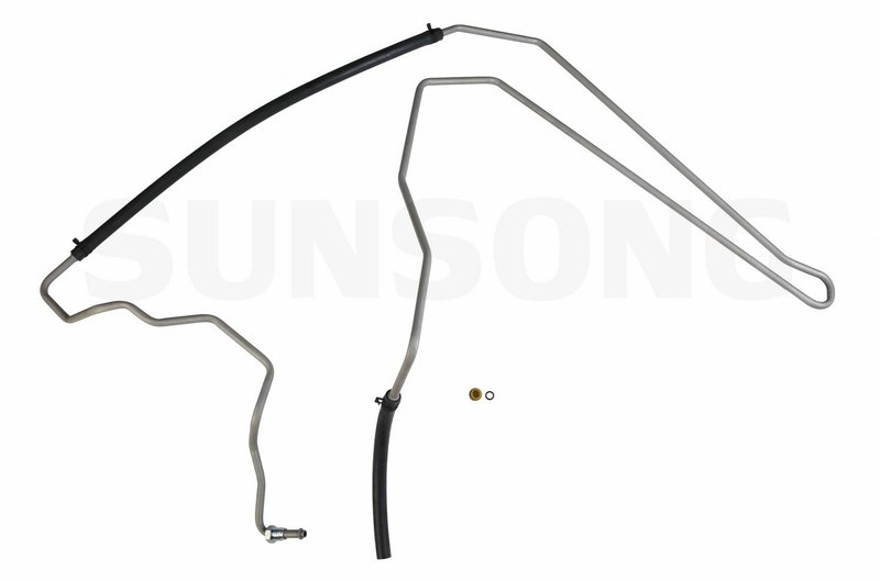Sunsong 3402242 Power Steering Return Line Hose Assembly - From Gear