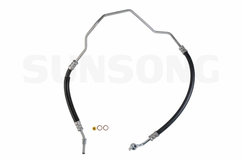 Sunsong 3402255 Power Steering Pressure Line Hose Assembly - From Pump To Hydraulic Fan Motor