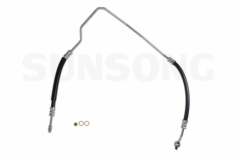 Sunsong 3402330 Power Steering Pressure Line Hose Assembly - From Pump To Hydraulic Fan Motor