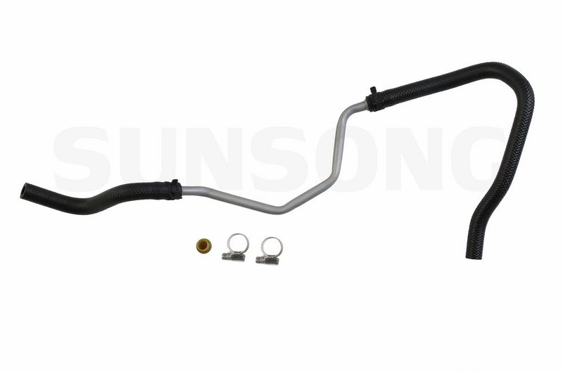 Sunsong 3402434 Power Steering Return Line Hose Assembly - Pipe To Cooler or Pipe To Pipe