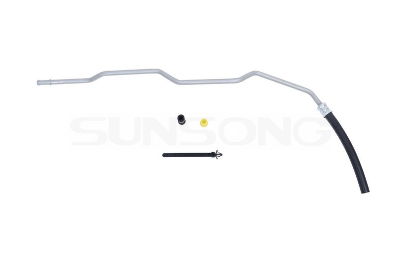 Sunsong 3404160 Power Steering Return Line Hose Assembly - Pipe To Cooler