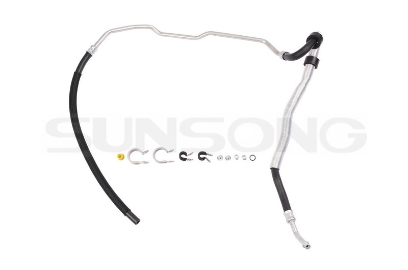 Sunsong 3404789 Power Steering Return Line Hose Assembly - Gear To Cooler