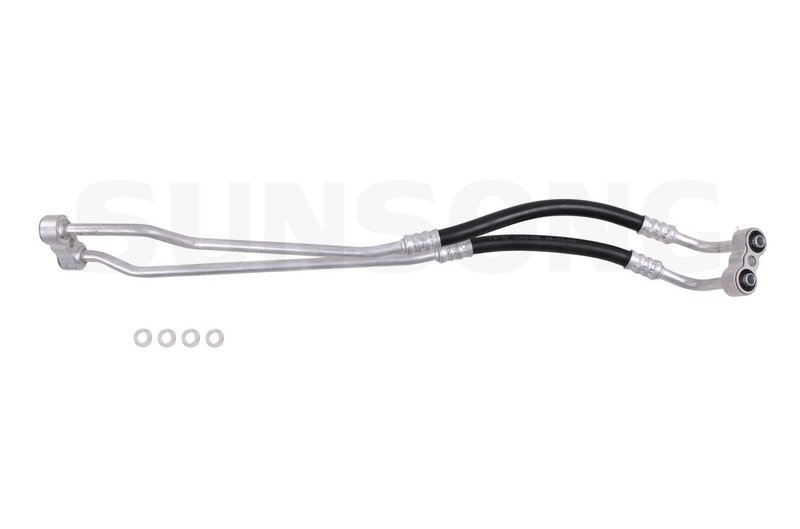 Sunsong 5801013 Engine Oil Cooler Hose Assembly - Inlet and Outlet Assembly To Remote Oil Filter