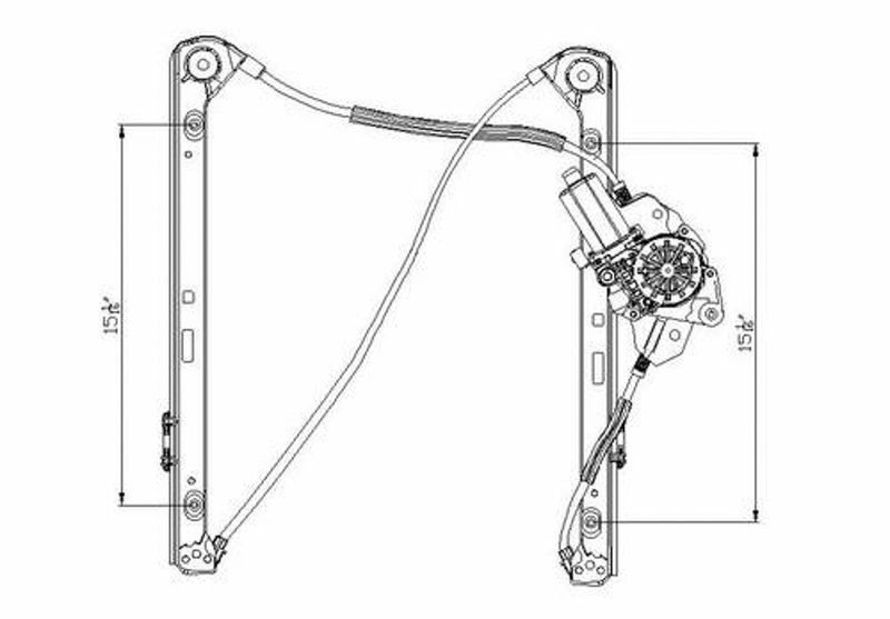 TechPro BM1350111 Window Regulator - Front Left