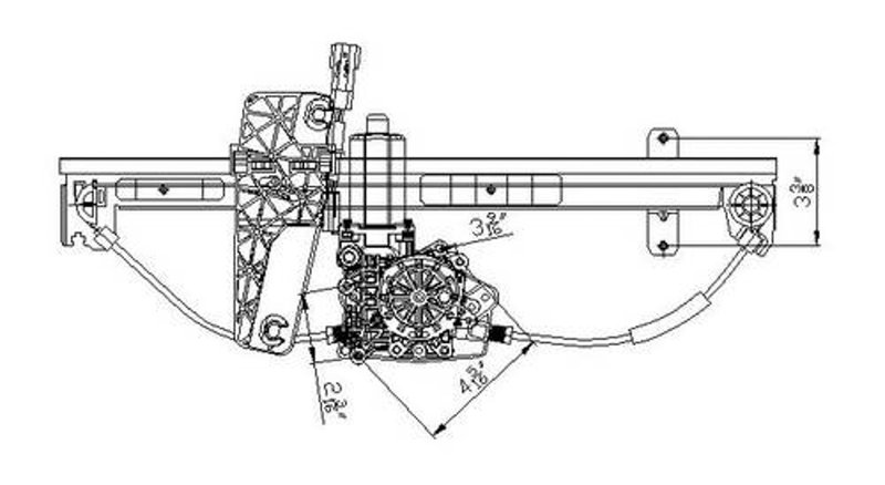 TechPro CH1350122 Window Regulator - Front Left