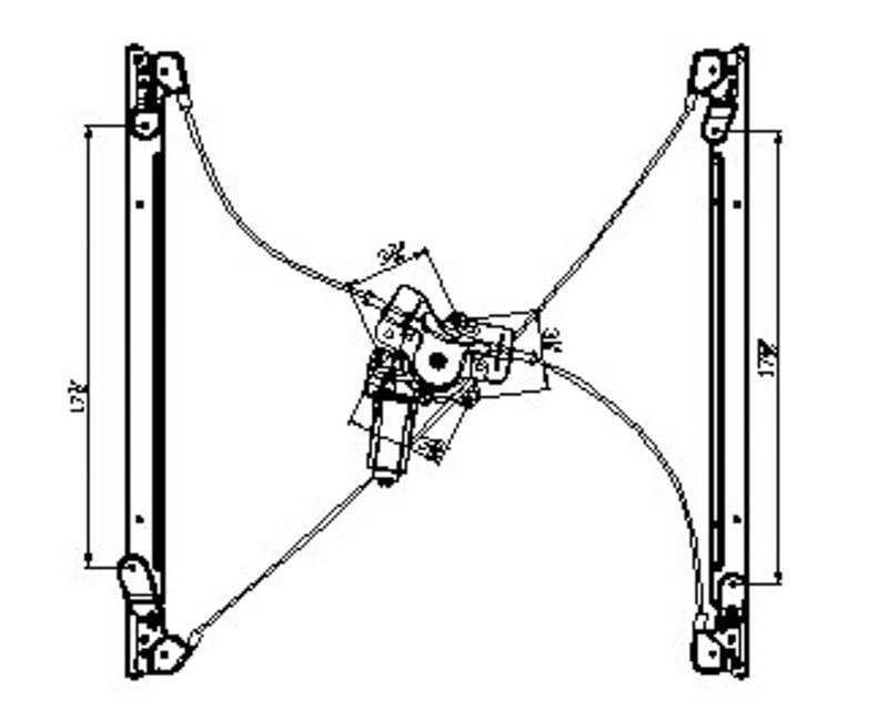 TechPro CH1350129 Window Regulator - Front Left