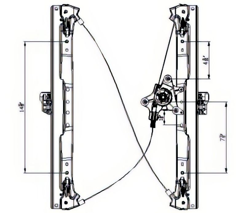 TechPro CH1350148 Window Regulator - Front Left