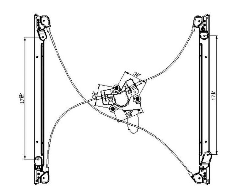 TechPro CH1351126 Window Regulator - Front Right