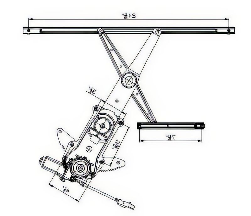 TechPro CH1351130 Window Regulator - Front Right