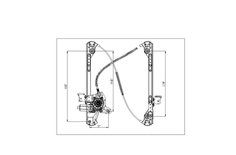TechPro CH1351142 Window Regulator - Front Right