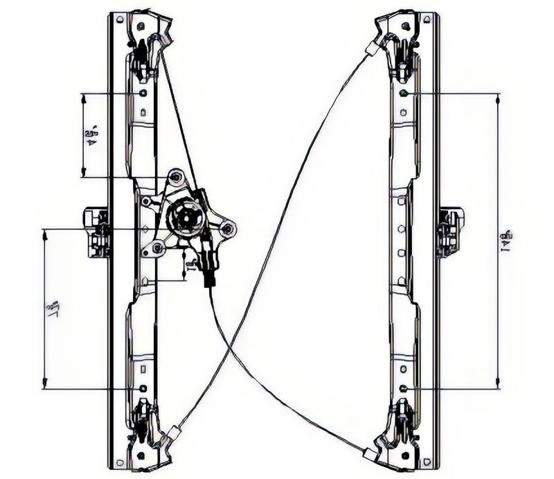 TechPro CH1351148 Window Regulator - Front Right