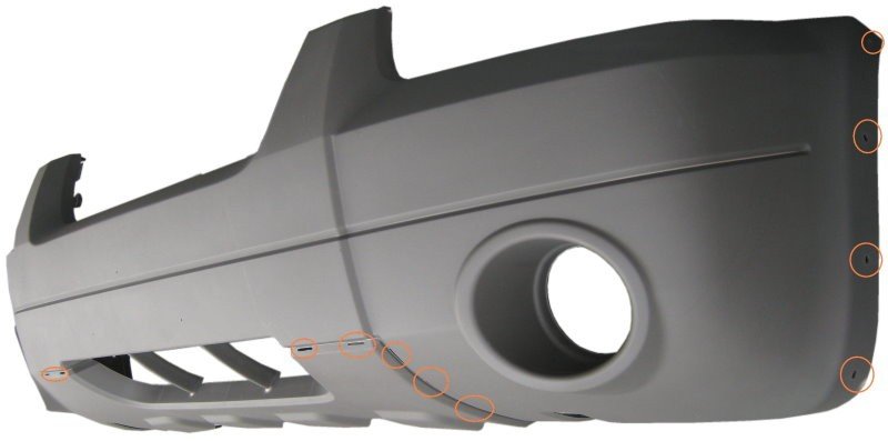 TechPro FO1000570 Bumper Cover - Front