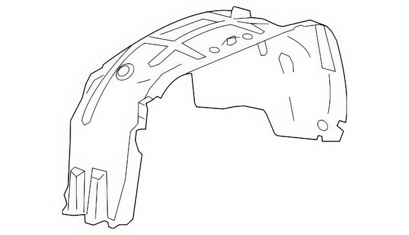 TechPro GM1248281 Fender Liner - Left