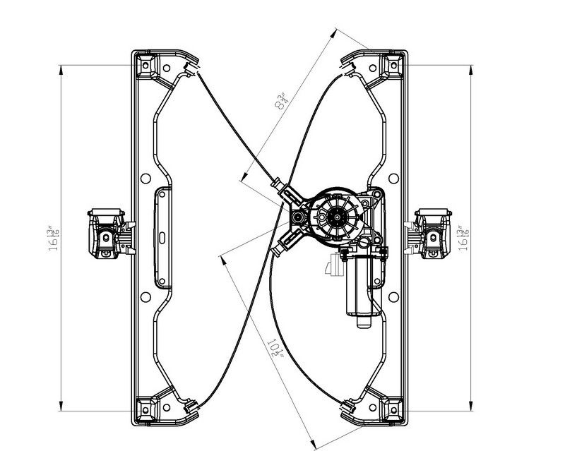 TechPro GM1350178 Window Regulator - Front Left