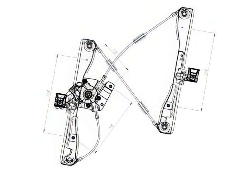 TechPro GM1350213 Window Regulator - Front Left