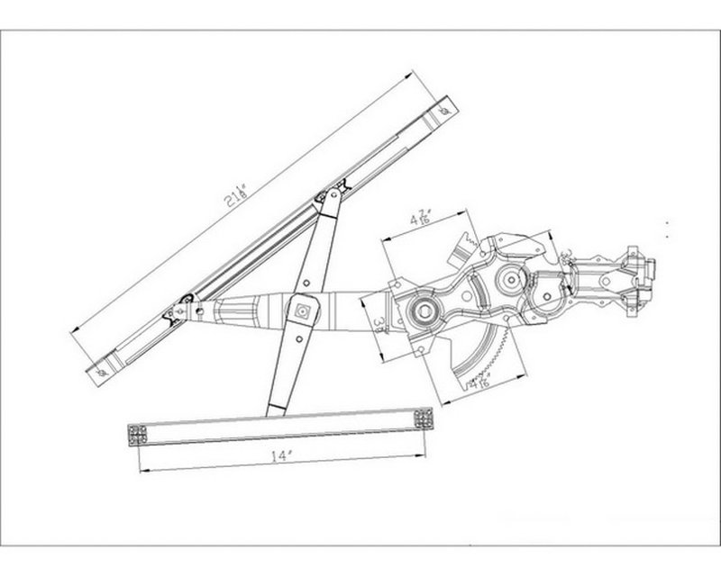 TechPro GM1351125 Window Regulator - Front Right