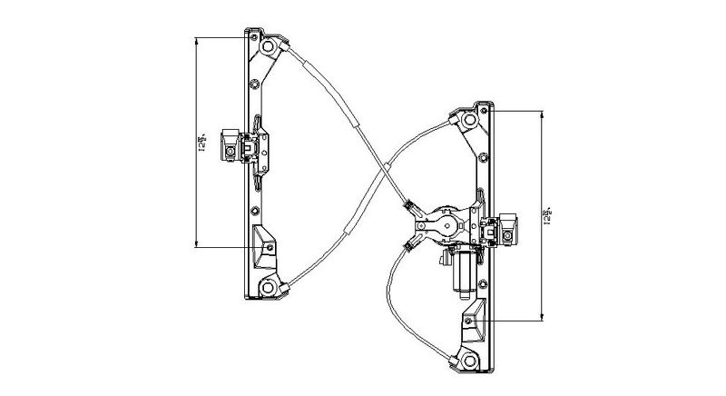 TechPro GM1351152 Window Regulator - Front Right
