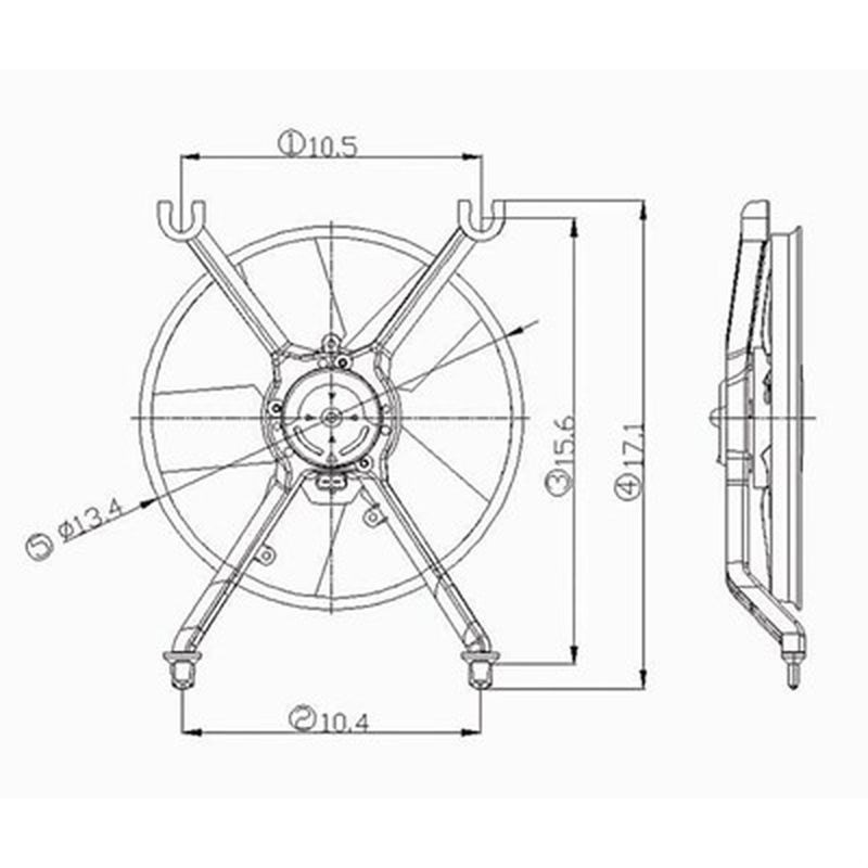 TechPro GM3115174 Engine Cooling Fan Assembly