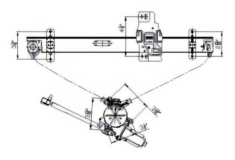 TechPro HO1350126 Window Regulator - Front Left