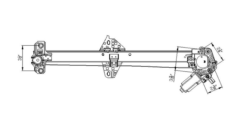 TechPro HO1351150 Window Regulator - Front Right