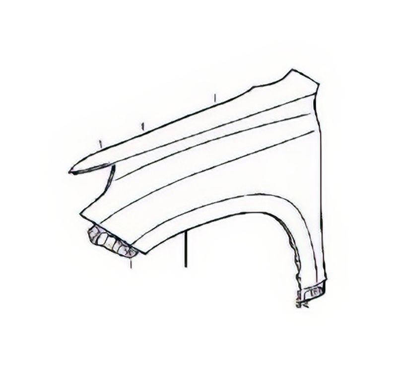 TechPro LX1240131C Fender - Front Left