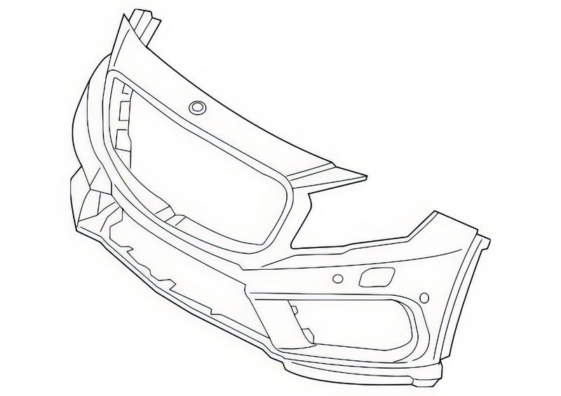 TechPro MB1000600C Bumper Cover - Front